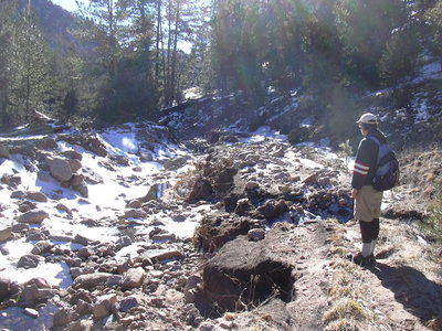2013-12-16 Coulson Gulch flood erosion and Stefan