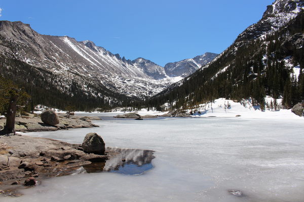 2015-04-13 Glacier Gorge from Mills Lake