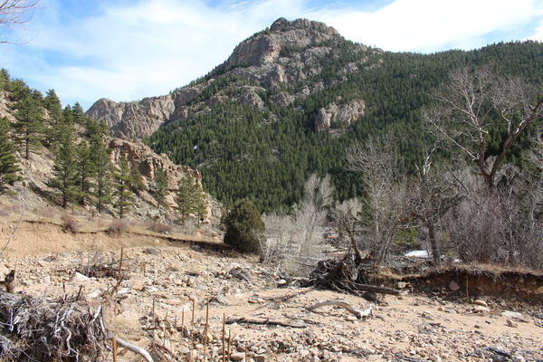 2016-03-12 South Sheep Mtn with North St Vrain Creek flood damage