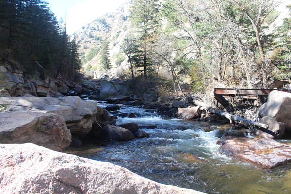 2025-10-14 Bridge girder off North St Vrain Creek between North and South Sheep Mountain