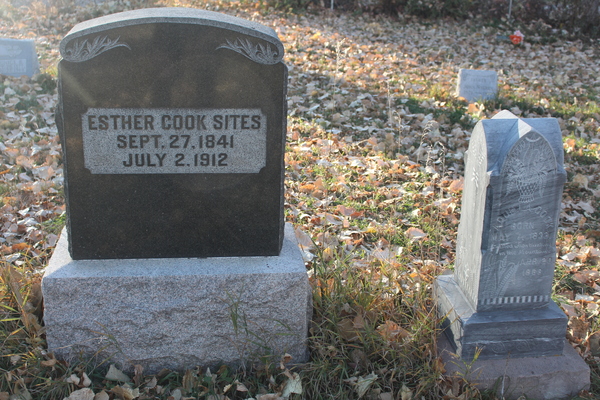2025-11-01 Aquilla Cook grave and wife’s grave in Hygiene Cemetery