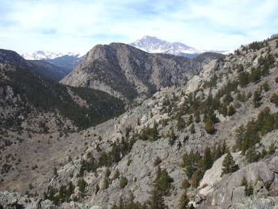 Deer Ridge with Mt Meeker (from elev 7903 ft, 40.21426,-105.44527), 03/21/09